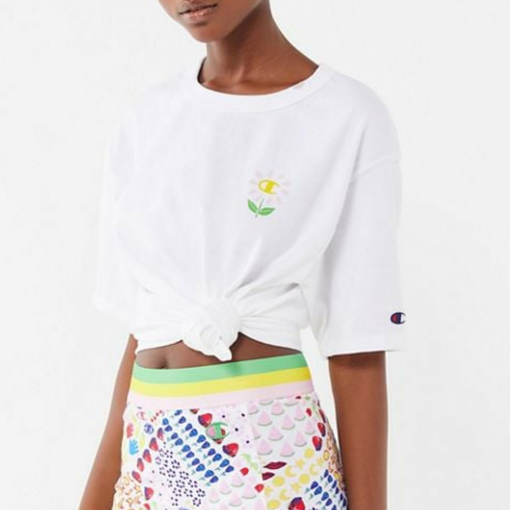 Champion × Susan Alexandra Flower Logo Tee